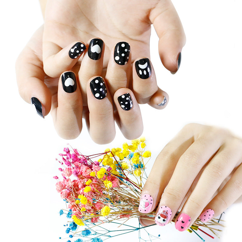 Children's Nail Art Stickers Patch Set - 24-Piece Kids Nail Tips