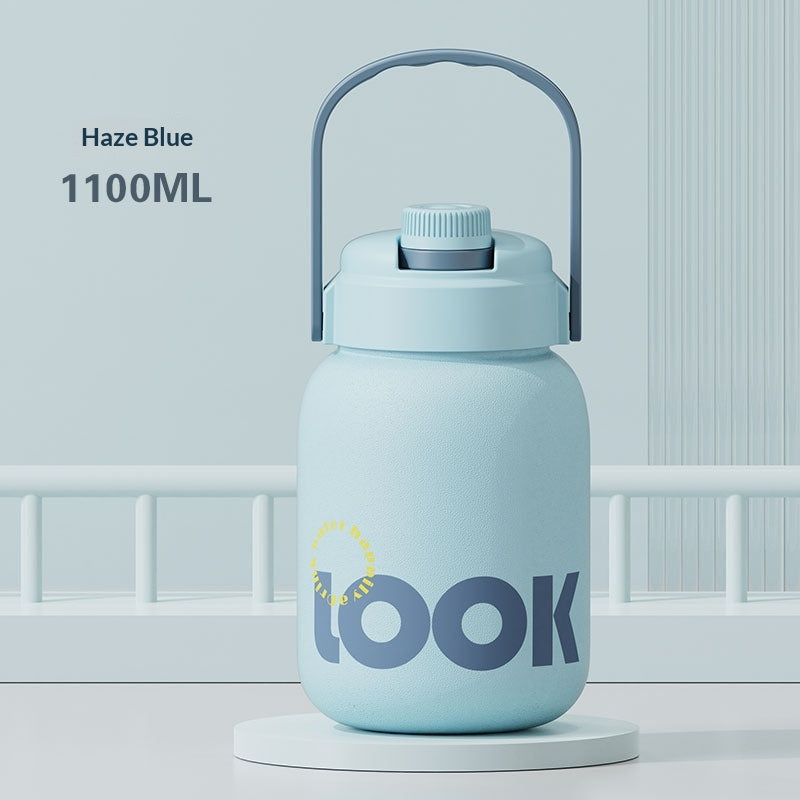 Large Capacity Pop-Top Straw Cup - Reusable Insulated Drinkware