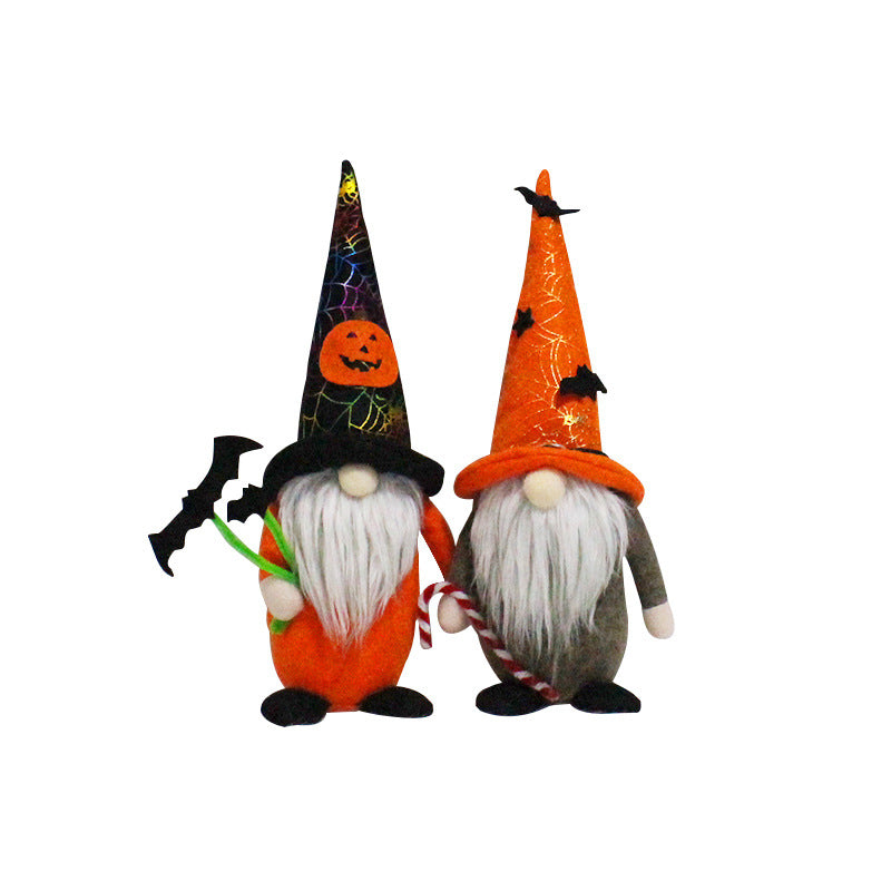 Halloween Faceless Doll Decorative Ornament - Bat & Scepter Styles