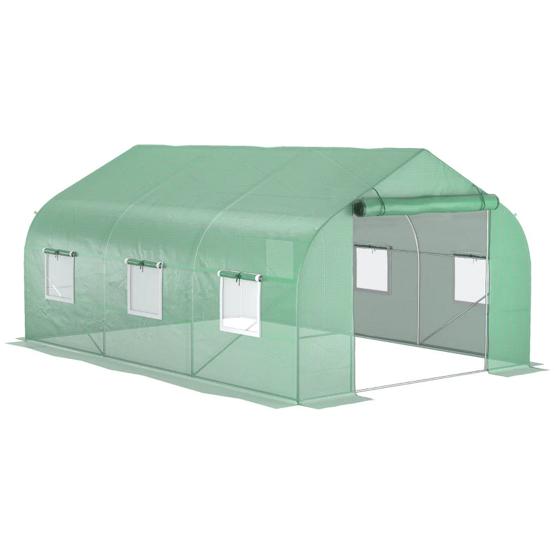 Outdoor Walk-In Tunnel Greenhouse with Windows - Greenhouse Garden Tool