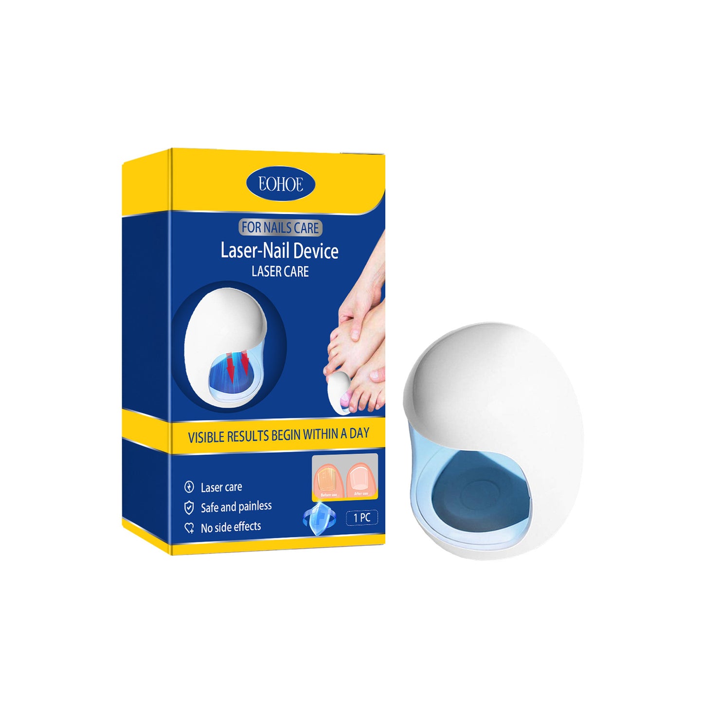 Nail Care Phototherapy Device for Soft Nail Repair - 1 Piece