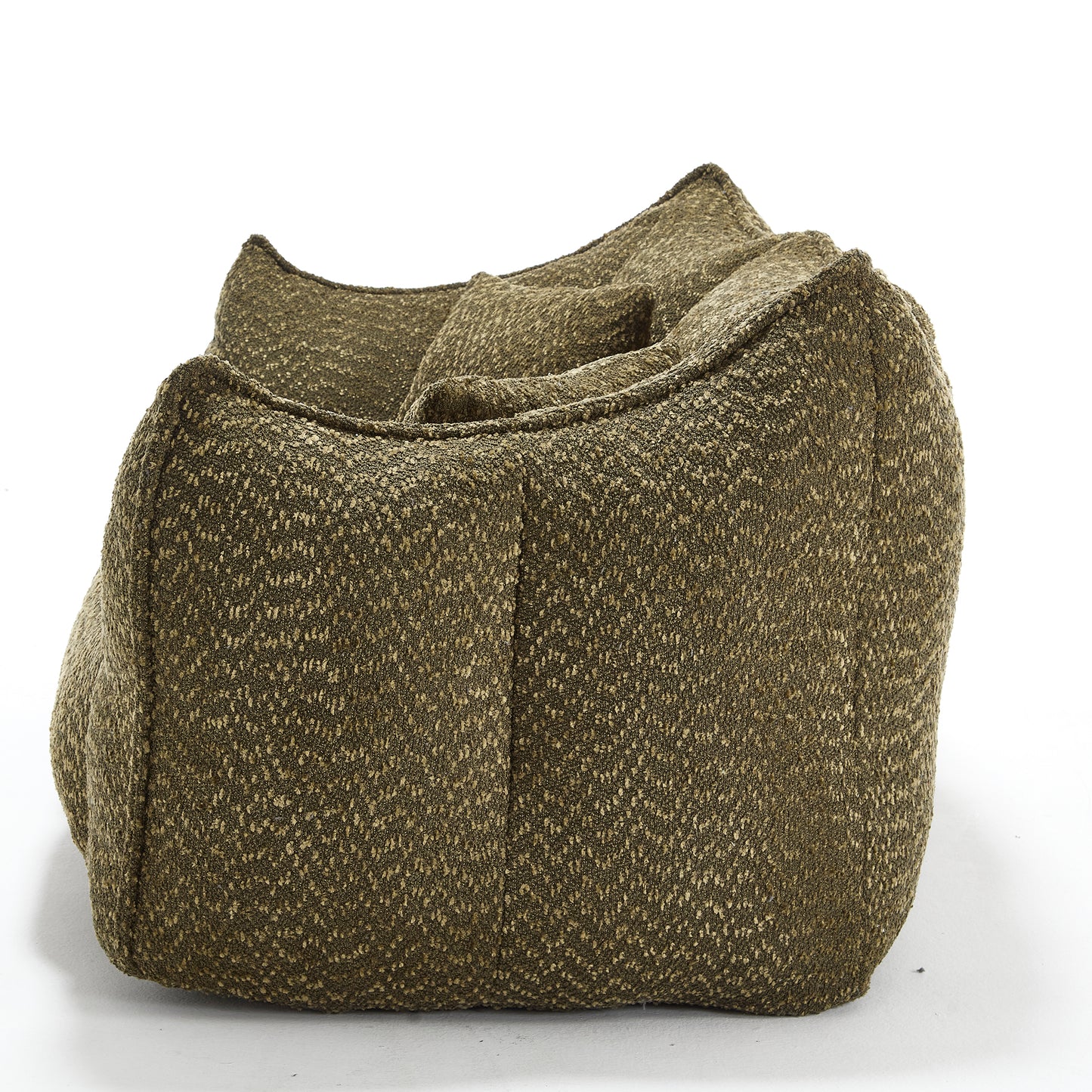 Comfortable Square Bean Bag Chair - Olive Green, Foam Core for 2