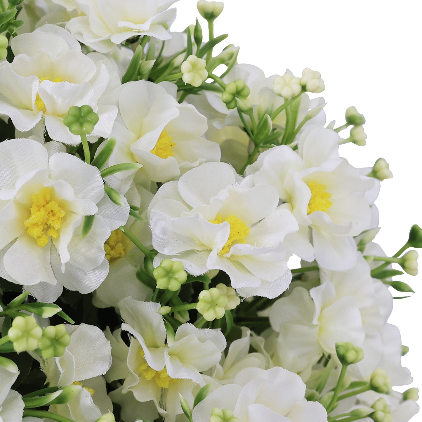 24-Inch Faux Flower Snow Lotus Potted Plant - UV-Resistant Decor