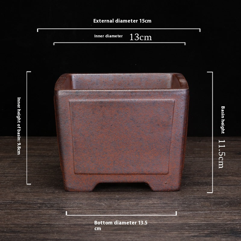 Indoor Decorative Porcelain Plant Pot with Purple Sand for Home & Office