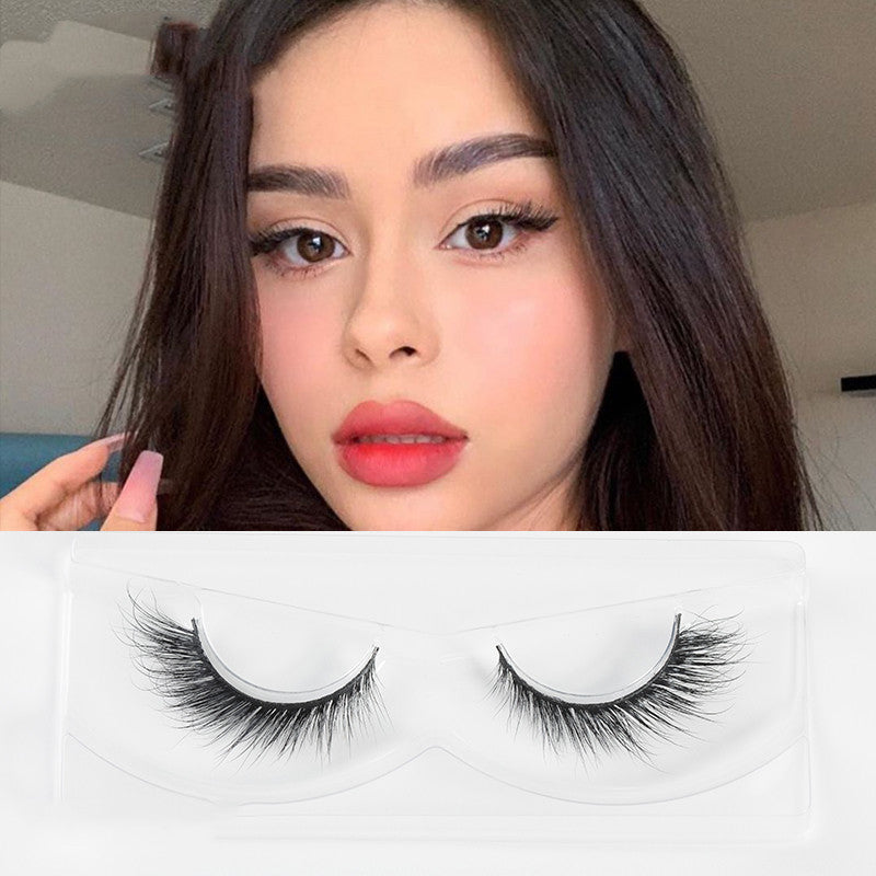 False Eyelashes with Elongated Messy Curled Eye Tails - 12mm Length