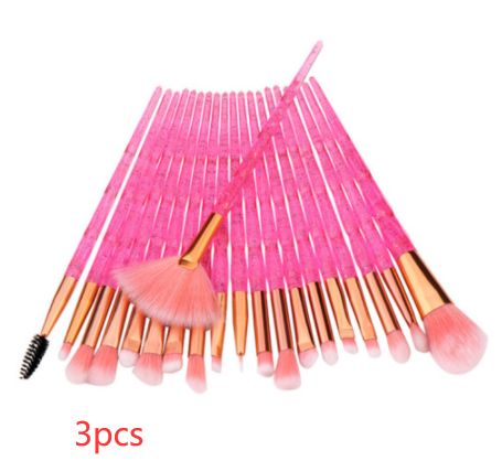 Colorful Makeup Brush Set with 20 Brushes | Cosmetic Tools for Face & Eyes
