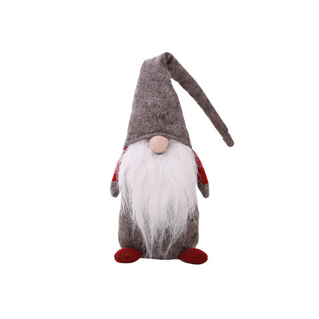 Christmas Tree Decorations Small Old Man Doll Ornaments - Faceless Standing Doll Set