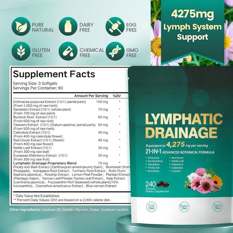 Lymphatic System Support Softgels - 240 Capsules