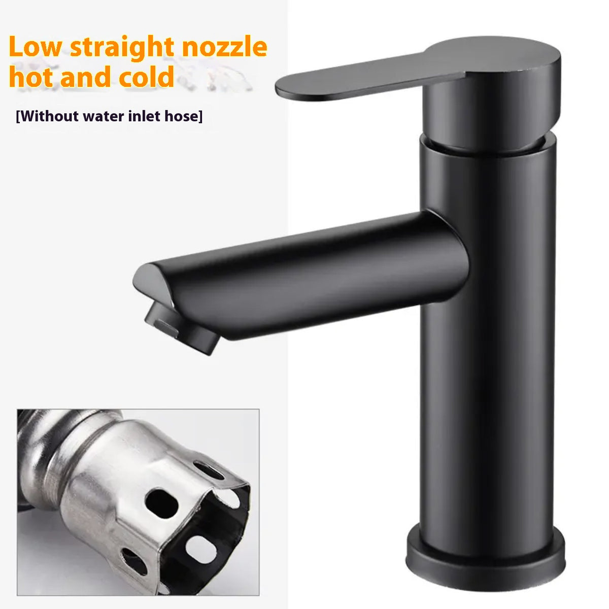 Stainless Steel Bathroom Basin Faucet Hot and Cold Water Mixer