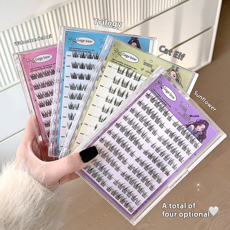 Natural False Eyelashes with Clear Roots - Assorted Styles, 10-12mm