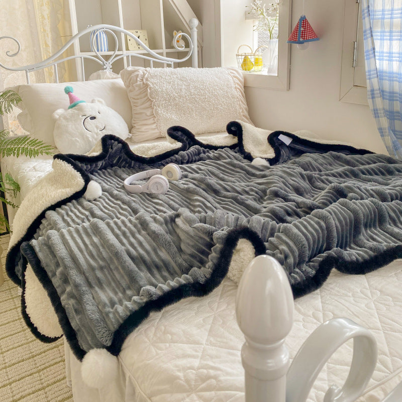 Multi-Size Soft Polar Fleece Blanket for All Seasons - Home Bedding