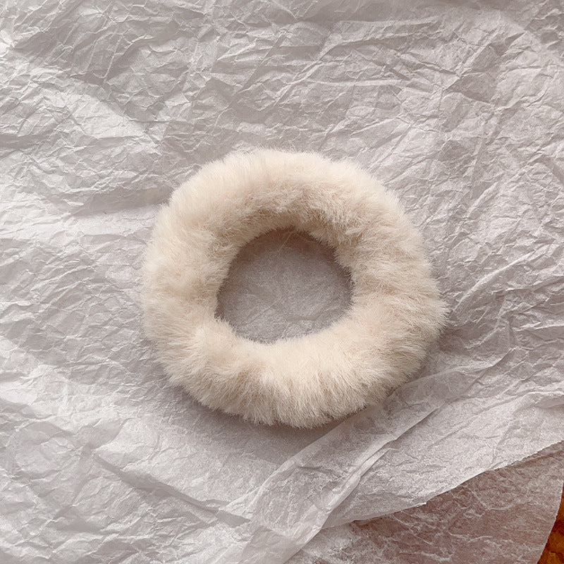Cute Plush Elastic Hair Scrunchie - Soft Large Intestine Style Hair Band