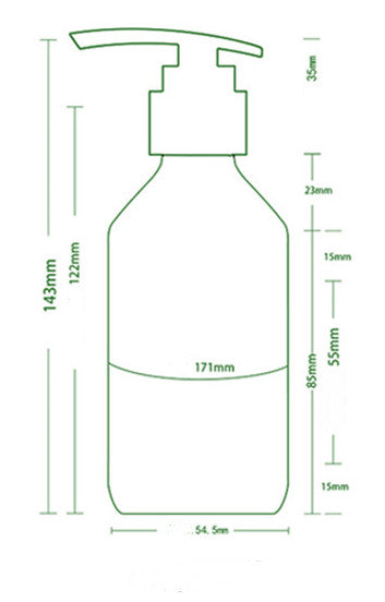 200ml Plastic Shower Gel Bottle with Pump - Transparent Capacity Dispenser