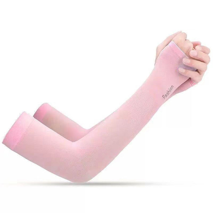 Cooling Ice Silk Sun Sleeves - UV Protection Arm Guards for Outdoor Activities
