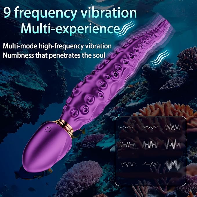 Monster Tentacle Vibrator - 9 Vibration Modes, Purple