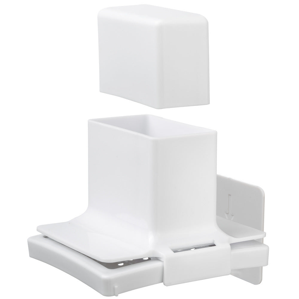 Wall-Mounted Soap Storage Box - Multifunctional Bathroom Organizer in White