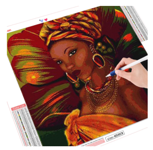 Diamond Painting Mosaic Wall Art for Home & Office - African Woman Portrait