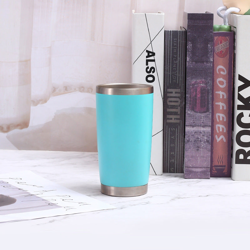 20oz Double-Wall Stainless Steel Car Mug - Vacuum Insulated Drinkware