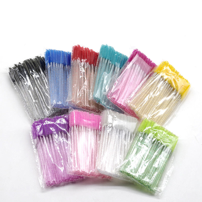 Crystal Mascara Brush Set - Random Color, 50 Pack