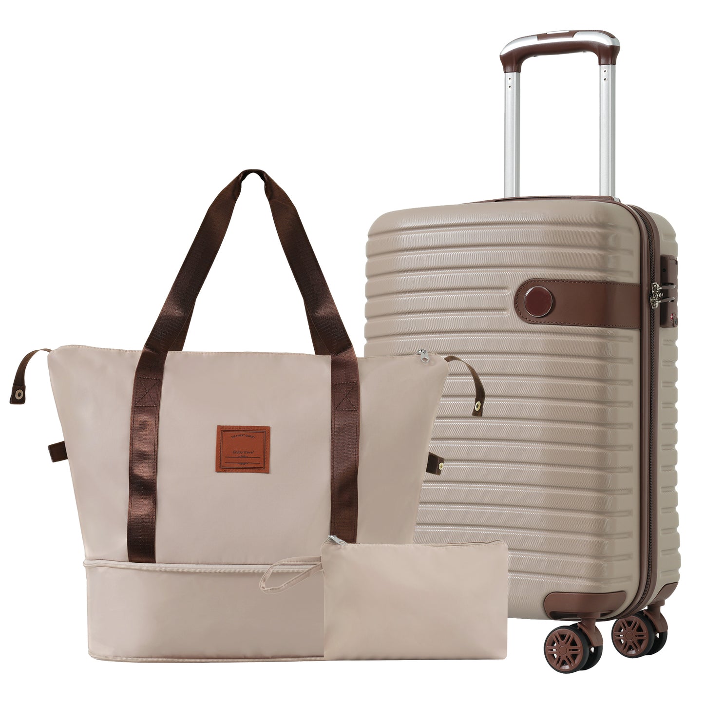 3-Piece Luggage Set - Lightweight Hardshell Carry-On Suitcases