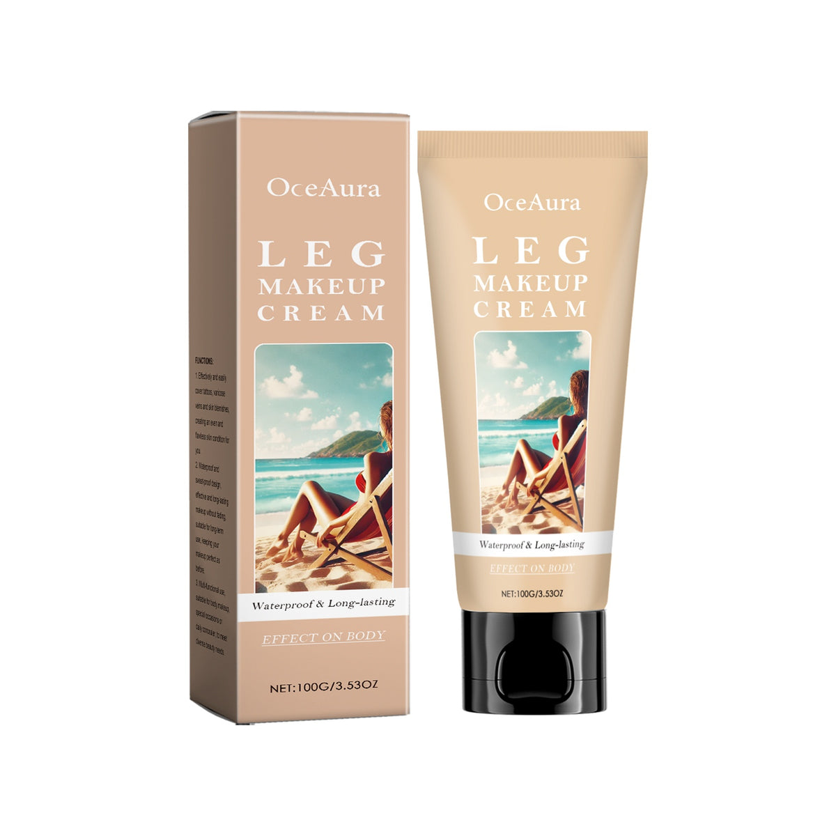 Waterproof Body Makeup Foundation Concealer for Legs & Tattoos - 100ml