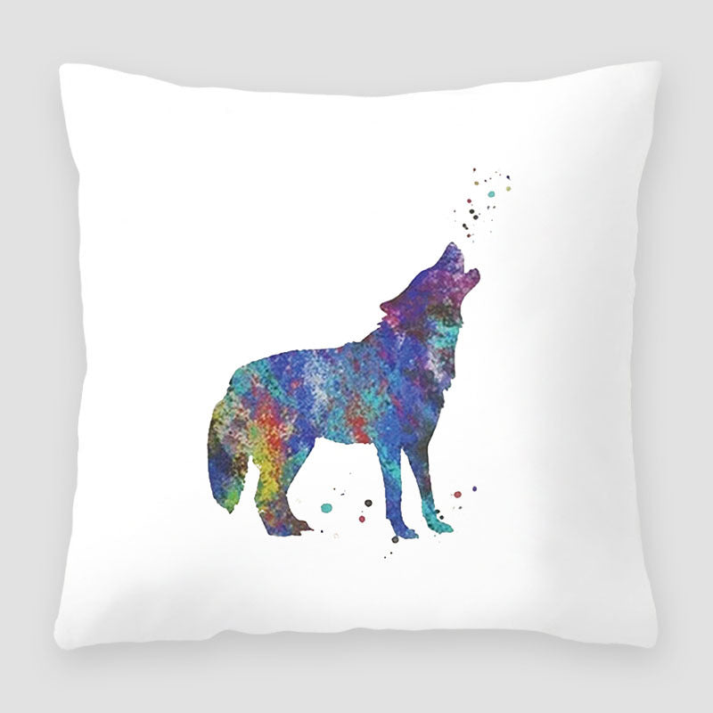Cartoon Peach Skin Velvet Pillow Cover for Sofa & Living Room - Multiple Colors