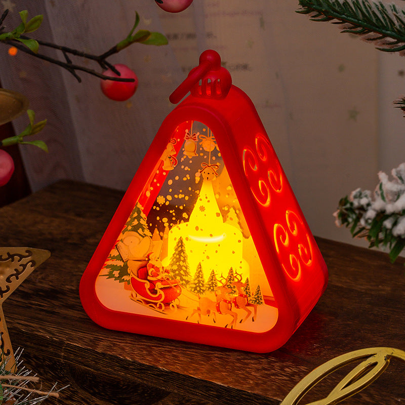 Retro Electric Candle Lamp Christmas Decorations Luminous Ornaments