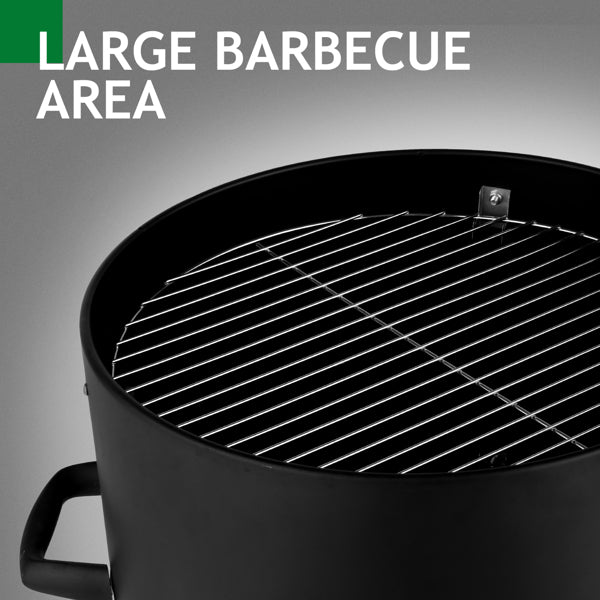 Heavy Duty Vertical Steel Charcoal Smoker - Multi-Layer Outdoor BBQ Grill