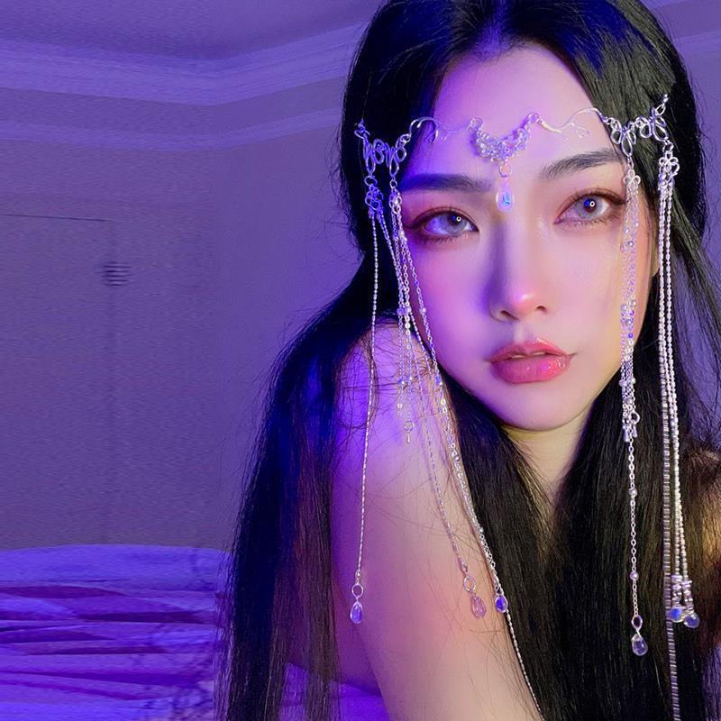 Flower Tassel Head Curtain Hair Accessory