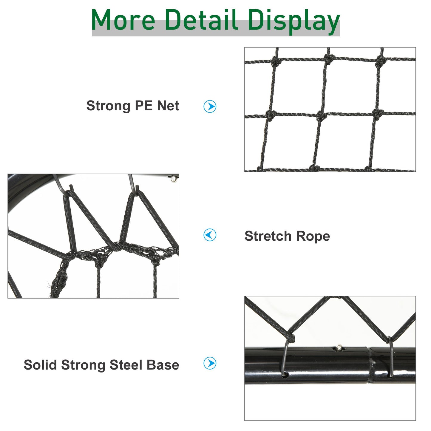 Adjustable Soccer Rebounder Net - Portable Training Goal