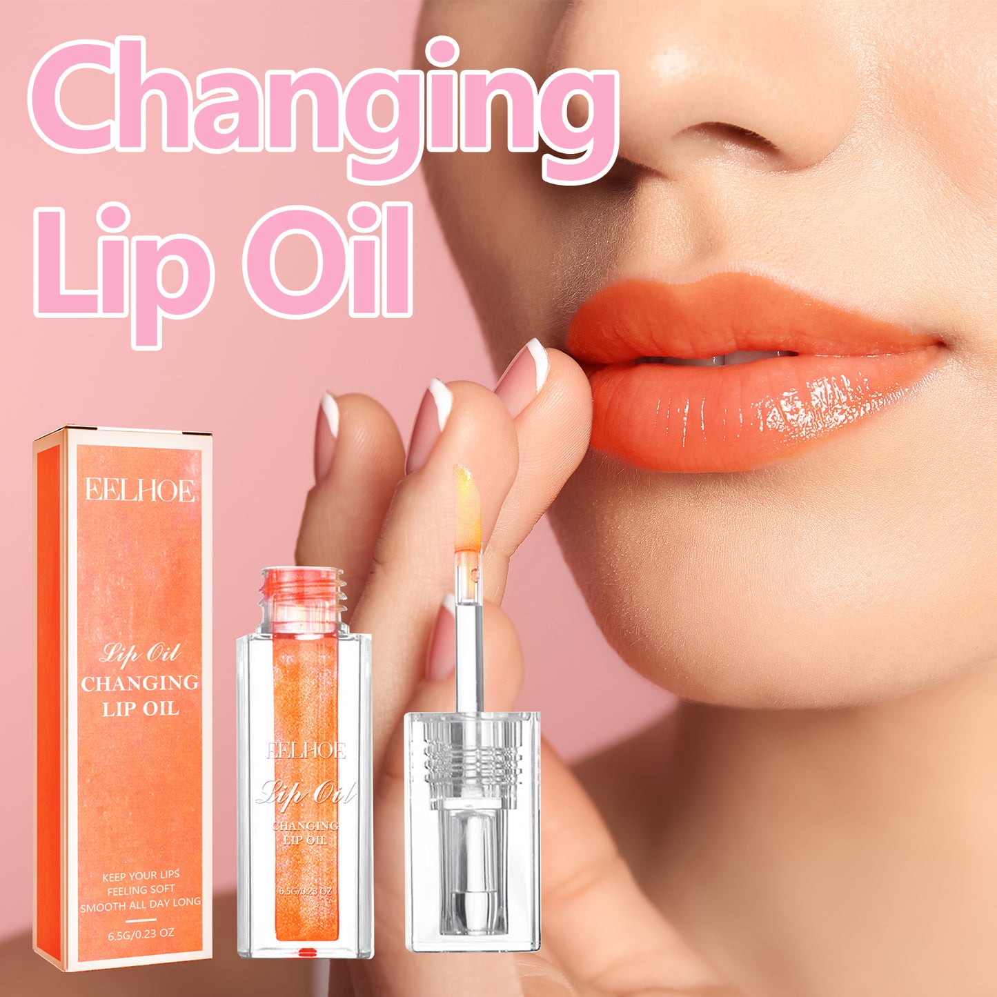 Color-Changing Moisturizing Lip Oil with Avocado & Jojoba Oil