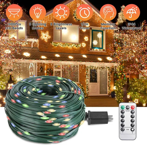330FT LED String Lights - Waterproof with Remote, 8 Modes & Timer