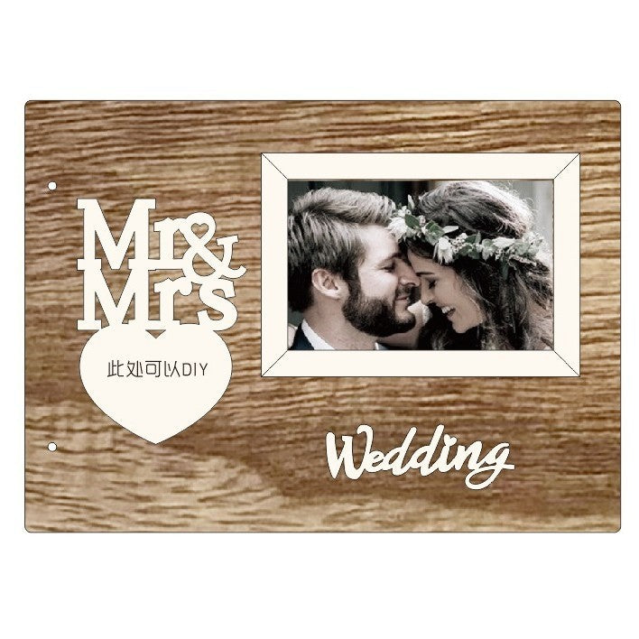 Vintage Copper Ring-Bound Wedding Guest Book with Photo Frame - Rustic & Elegant Keepsake