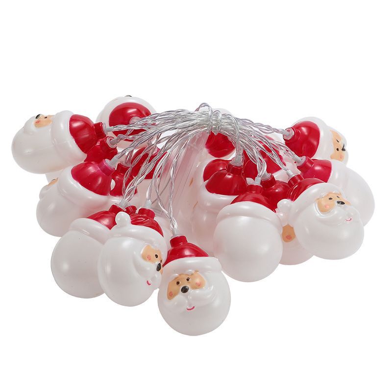 LED Christmas String Lights Decorative Holiday Light Ropes with Snowman & Santa Variants