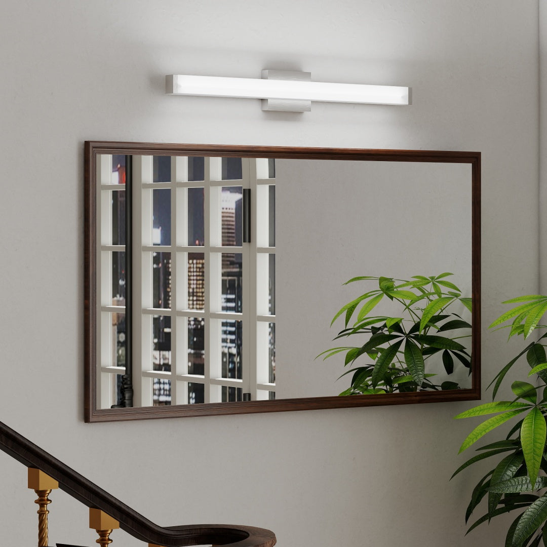 32.7" Brushed Nickel LED Bathroom Vanity Light - 18W Cool White