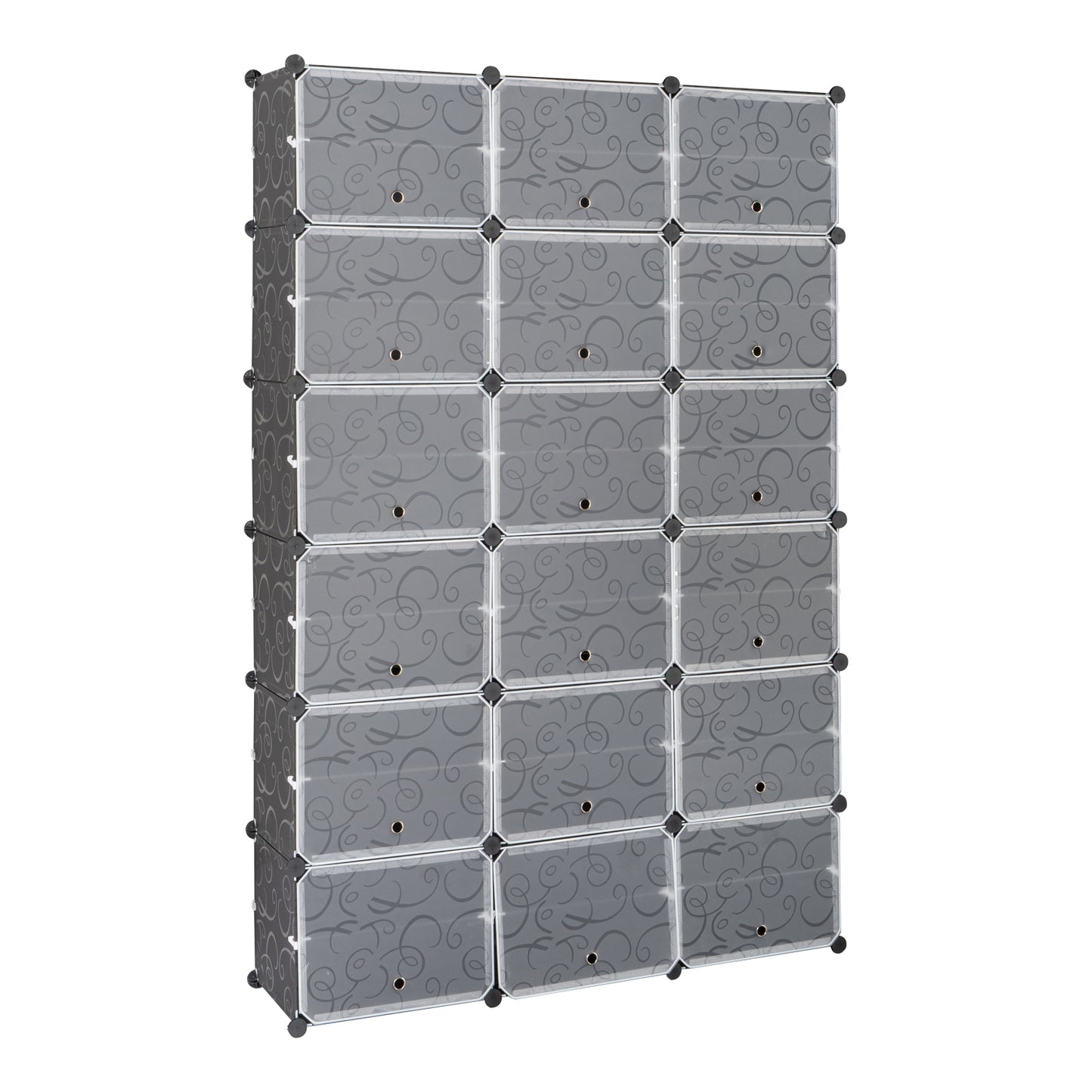 12-Tier Portable 72 Pair Shoe Rack Organizer 36 Grids Tower Shelf