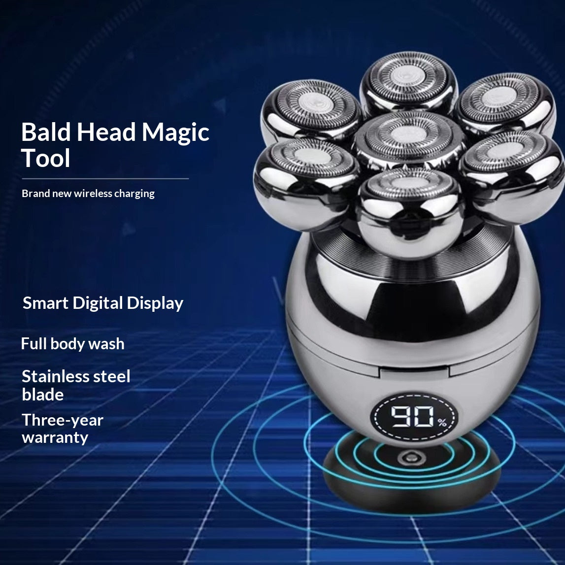 Rechargeable 7-Blade Electric Hair Clipper & Trimmer for Professional Grooming
