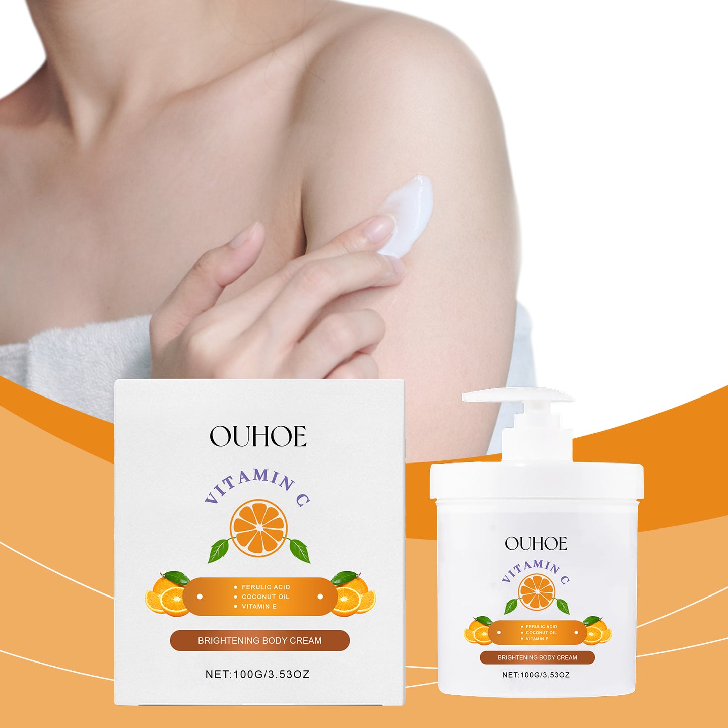 Vitamin C Body Moisturizer with Vitamin E & Coconut Oil - Hydrating Cream