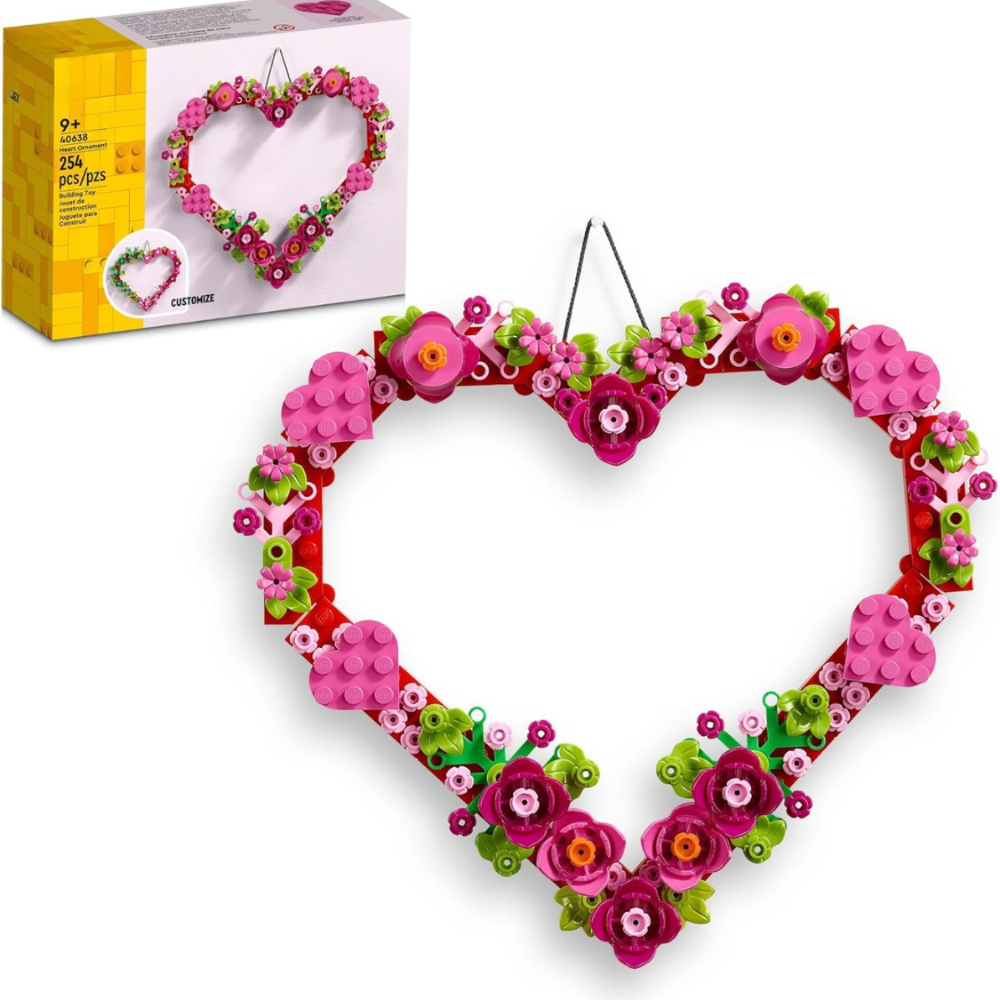 Heart Ornament Building Toy Set - 254 Vibrant Pieces