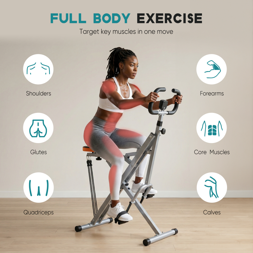 Foldable Home Squat Machine with Adjustable Resistance - 330 lbs
