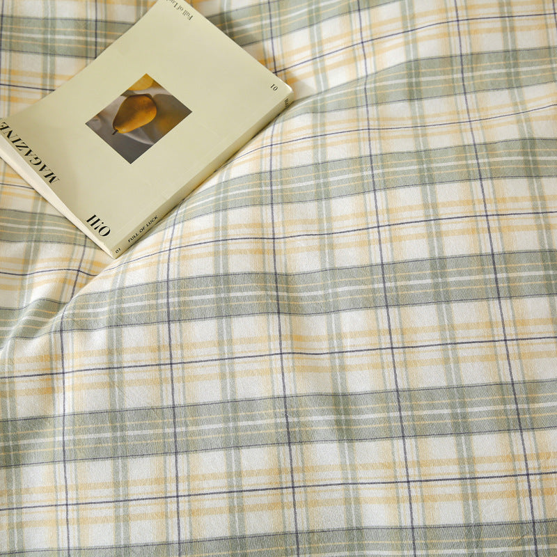 Washed Cotton Pillowcase Set - Double Piece Japanese Style Home Textiles