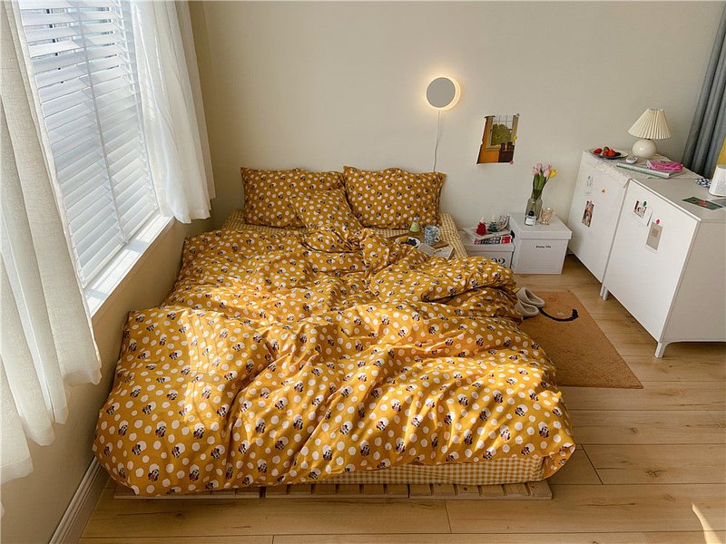 Four Piece Cotton Bed Sheet Bedding Set - Multiple Sizes & Styles