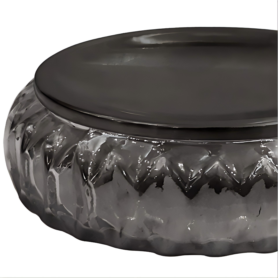 Glass Soap Dish For Bathroom Counter,Shower & Kitchen Smoke