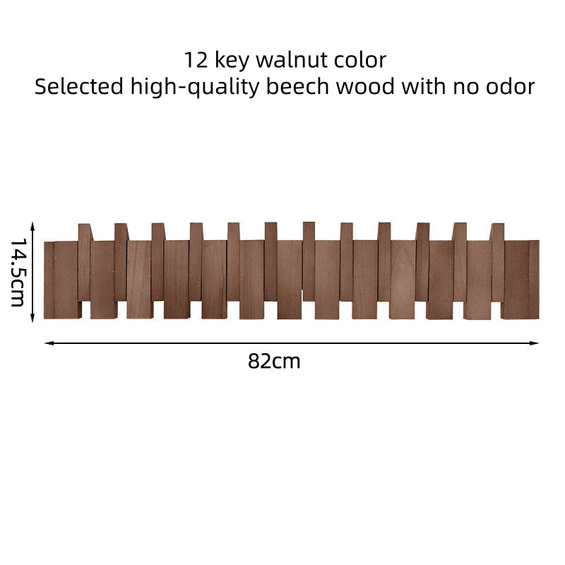 Wooden Wall Clothes Hooks Set - Modern Hallway Hanger with Multiple Hooks
