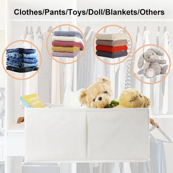 Pack Of 3 Large Capacity Storage Bins Closet Organizer System, Sturdy