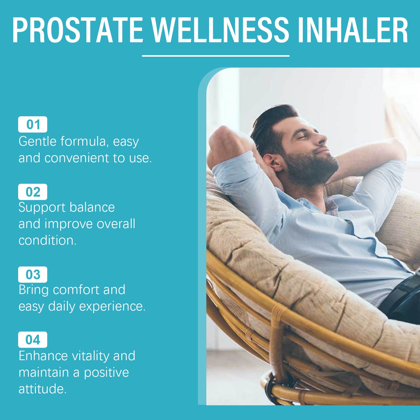 Male Nasal Care Inhaler 1.8ml for Vitality & Discomfort Relief