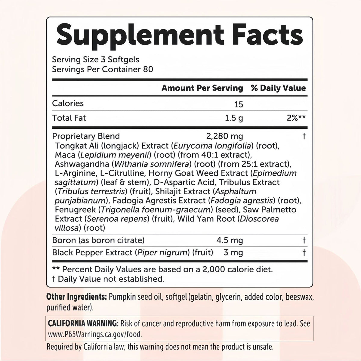 Pumpkin Seed Softgels - 240 Capsules