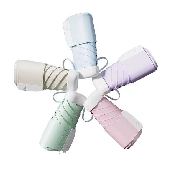 UV-Protective Dual-Use Portable Folding Umbrella with Storage Box