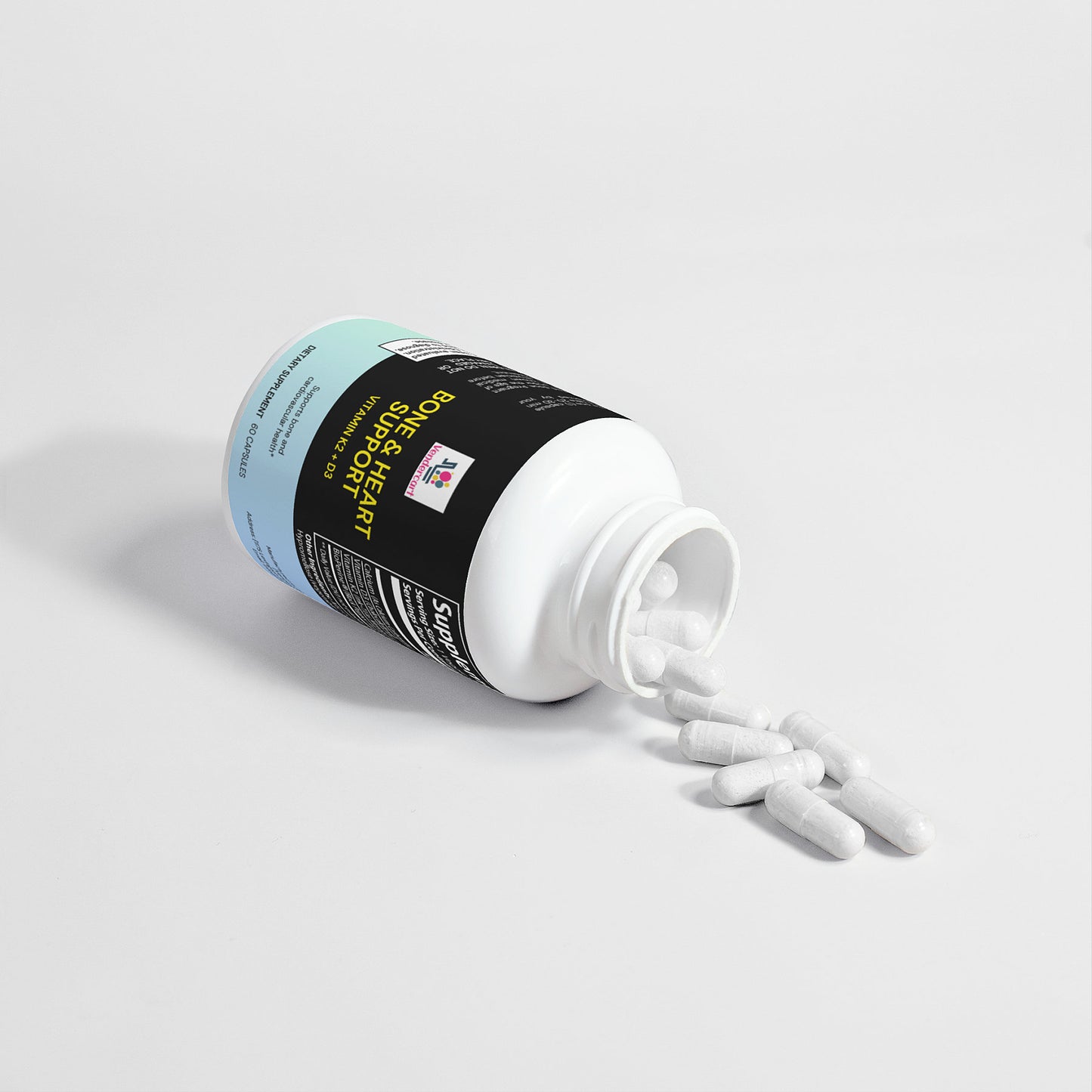 Vitamin D3 and K2 Supplement for Bone and Heart Support with BioPerine