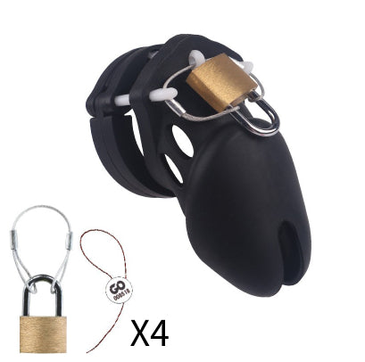 Men's Silicone Chastity Lock Cage Belt - Abstinence, Discreet & Comfortable